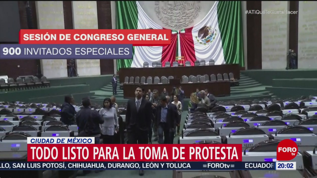 San Lázaro, Listo Toma De Protesta López Obrador