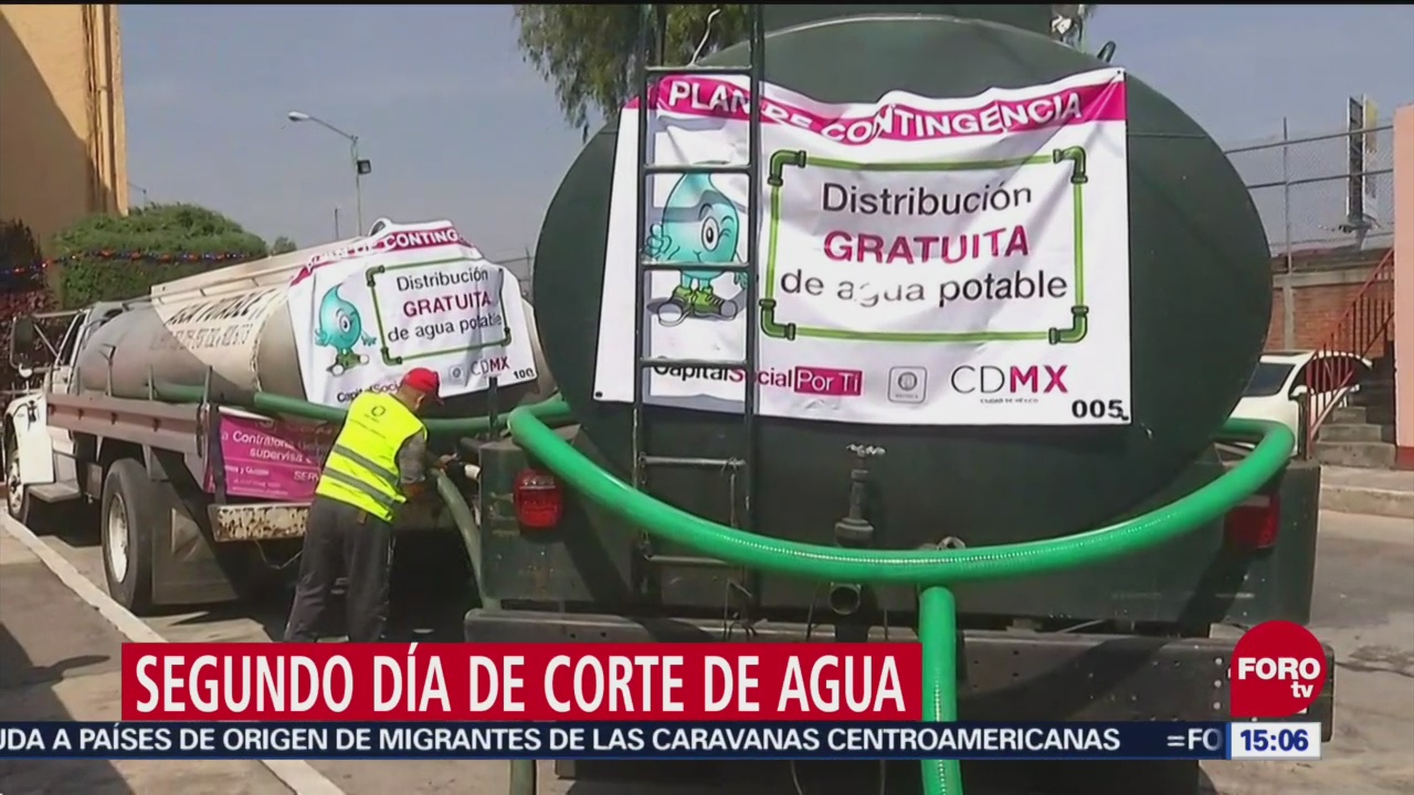 Segundo día de corte de agua en el Valle de México