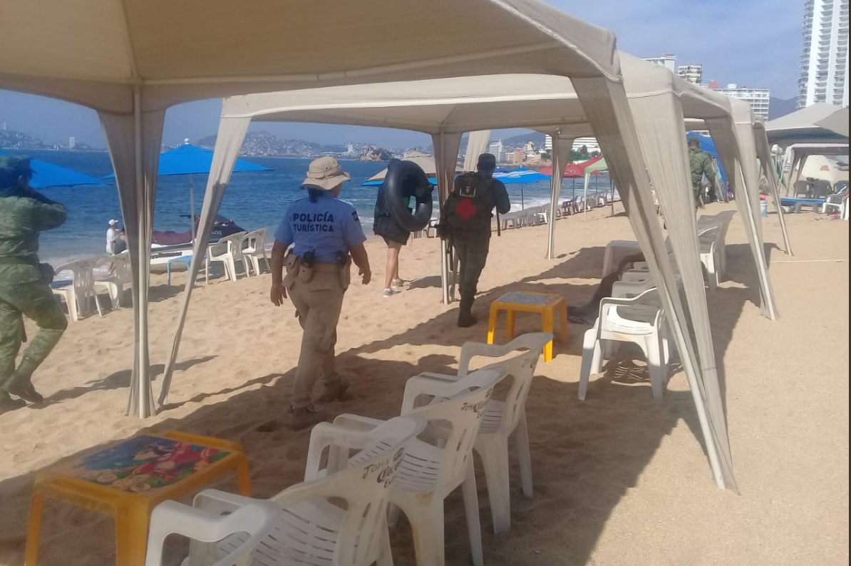Refuerzan seguridad en el puerto de Acapulco por fin de semana largo