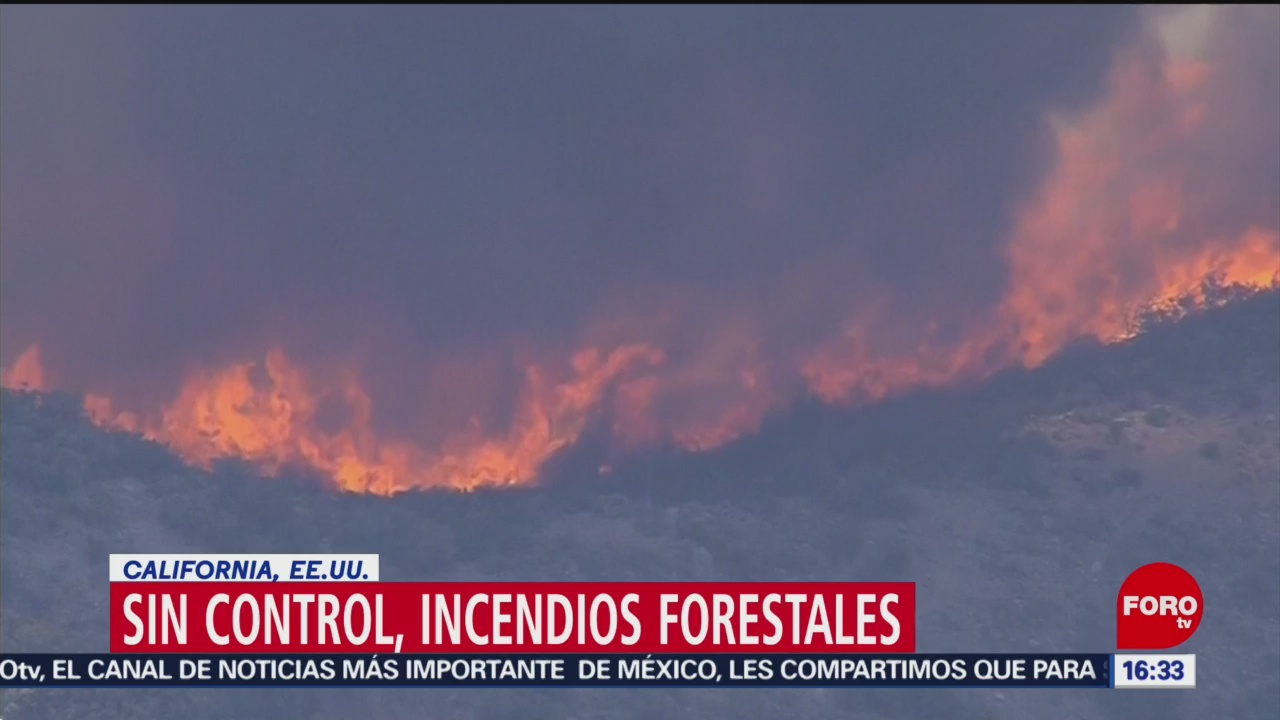 Sin control, incendios forestales en California