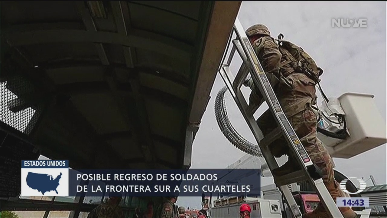 Soldados de EU, desplegados en frontera, regresarán a cuarteles