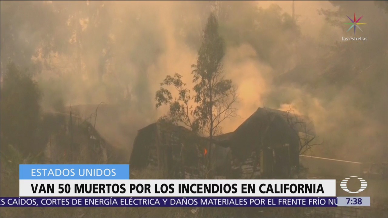 Suman 50 muertos por los incendios forestales en California