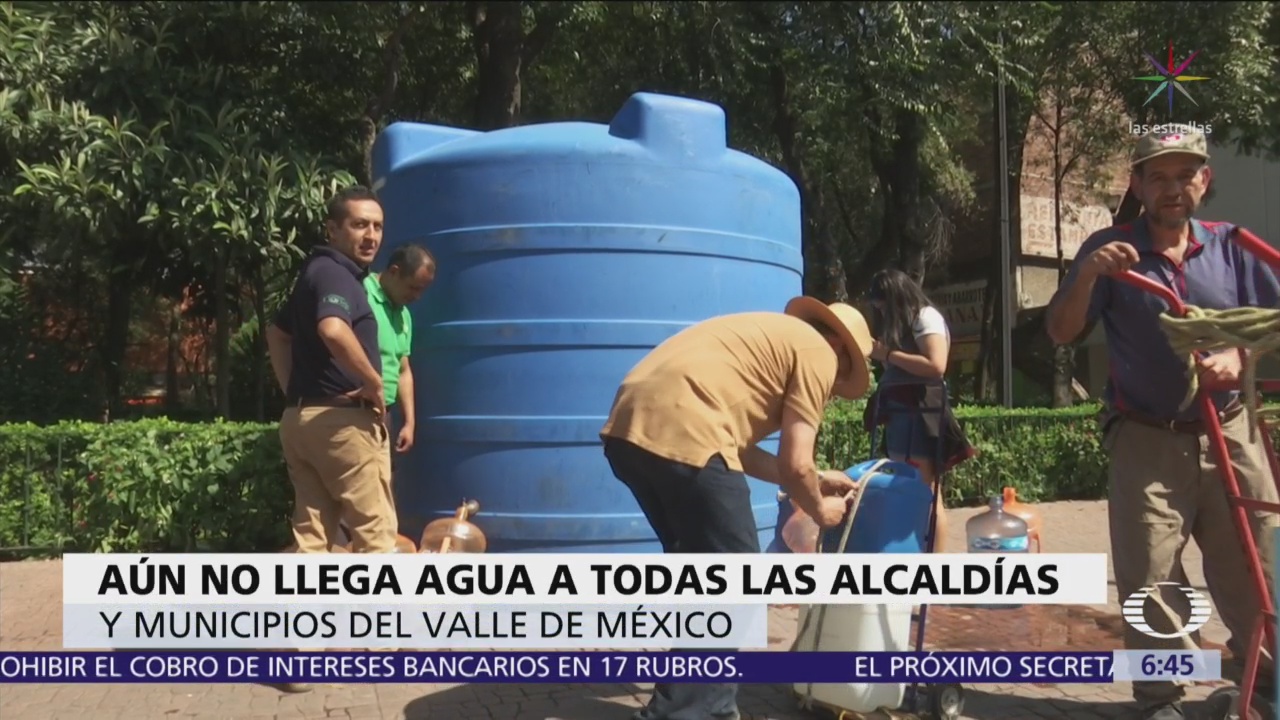 Suministro de agua potable en CDMX será normal el domingo
