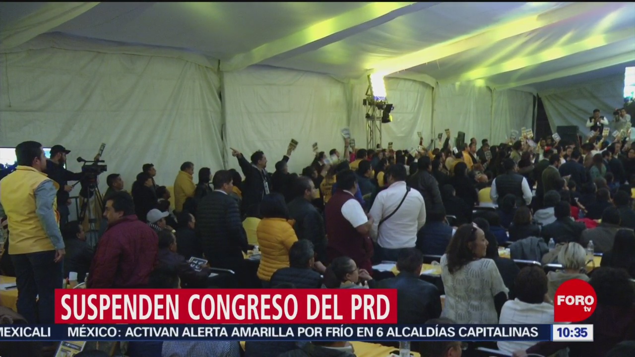 Suspenden congreso del PRD por desacuerdos