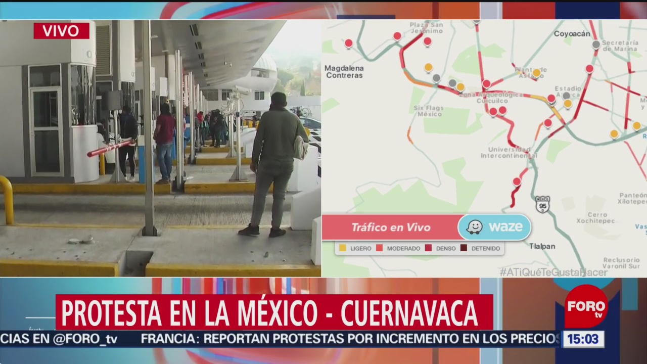 Termina Protesta En Caseta Autopista México-Cuernavaca Manifestantes Que Mantenían El Control De La Caseta Estudiantes De La Normal De Ayotzinapa Desaparecidos