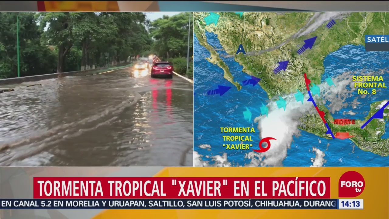 Tormenta Xavier Fortalece Costas Colima Jalisco Tormenta Tropical Xavier