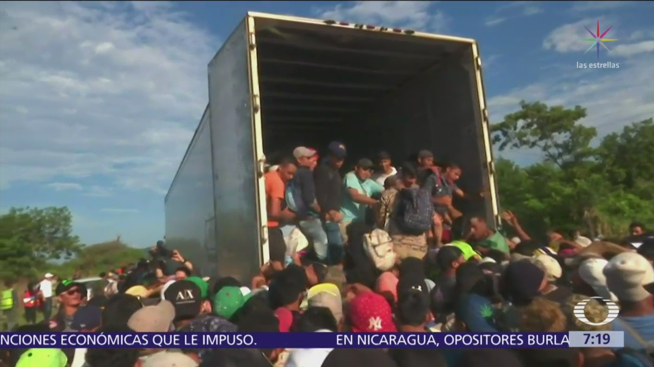 Tres caravanas de migrantes centroamericanos se ubican en Chiapas