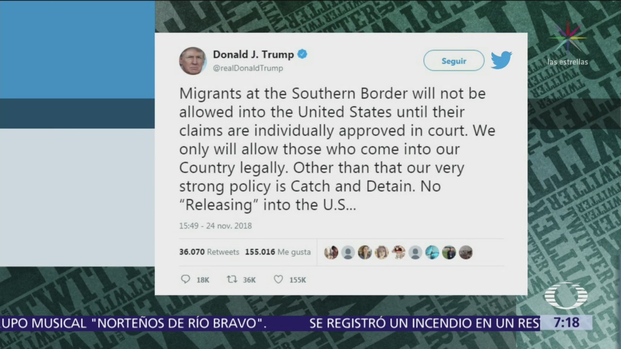 Trump advierte que cerrará frontera con México permanentemente si es necesario