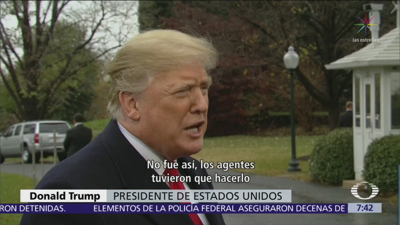 Trump defiende uso de gas lacrimógeno en la frontera con México