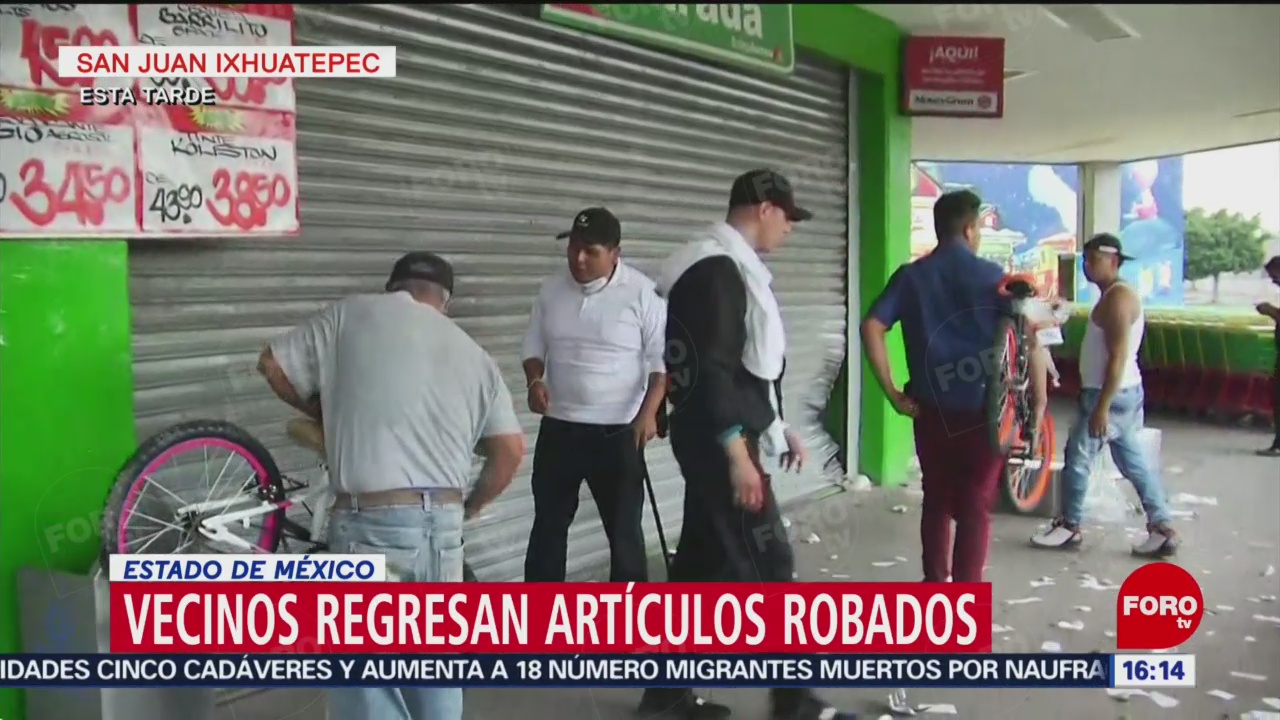 Vecinos de San Juan Ixhuatepec devuelven productos