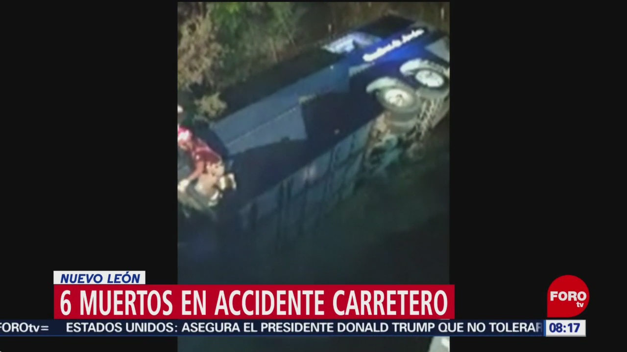 Vuelca autobús de pasajeros en Nuevo León; mueren 6 personas