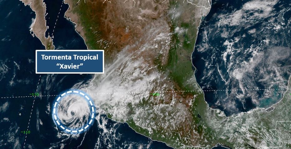 'Xavier' generará intensas lluvias y alto oleaje en Jalisco, Colima y Michoacán