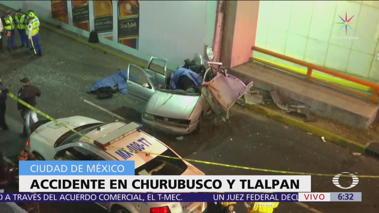 2 muertos por accidente de tránsito en Churubusco y Tlalpan, CDMX