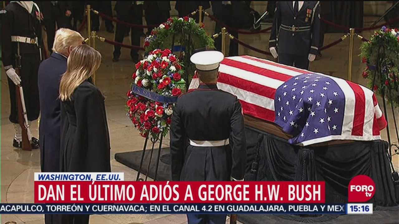 Dan el último adiós a George H.W. Bush en El Capitolio