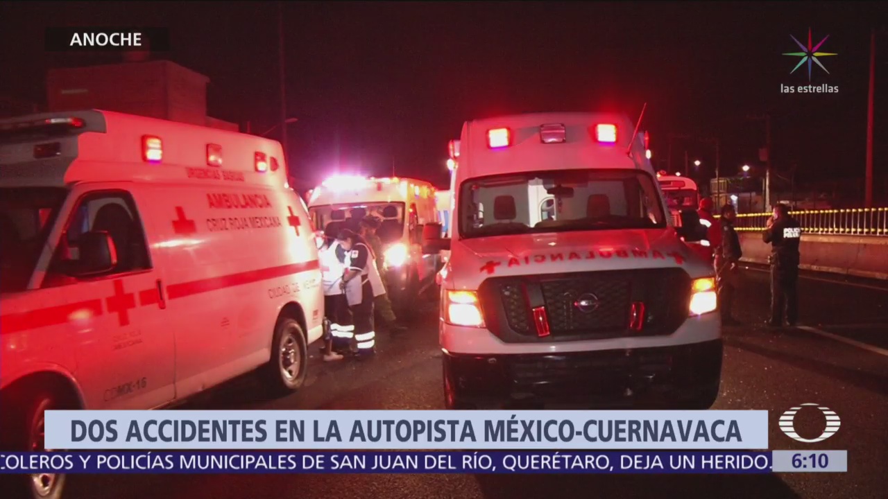 Accidentes carreteros en la México-Cuernavaca dejan 12 peregrinos lesionados