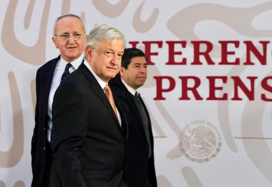 Andrés Manuel López Obrador durante conferencia matutina.