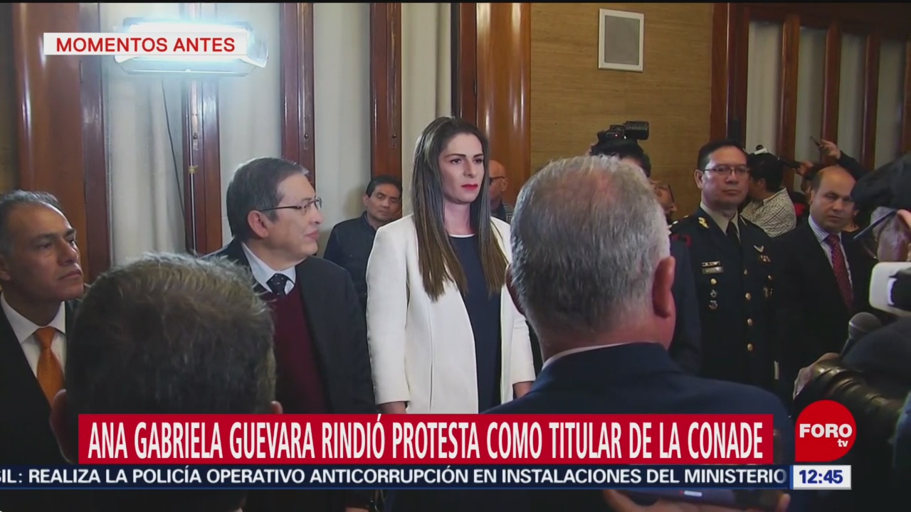 Ana Gabriela Guevara rinde protesta como titular de la Conade