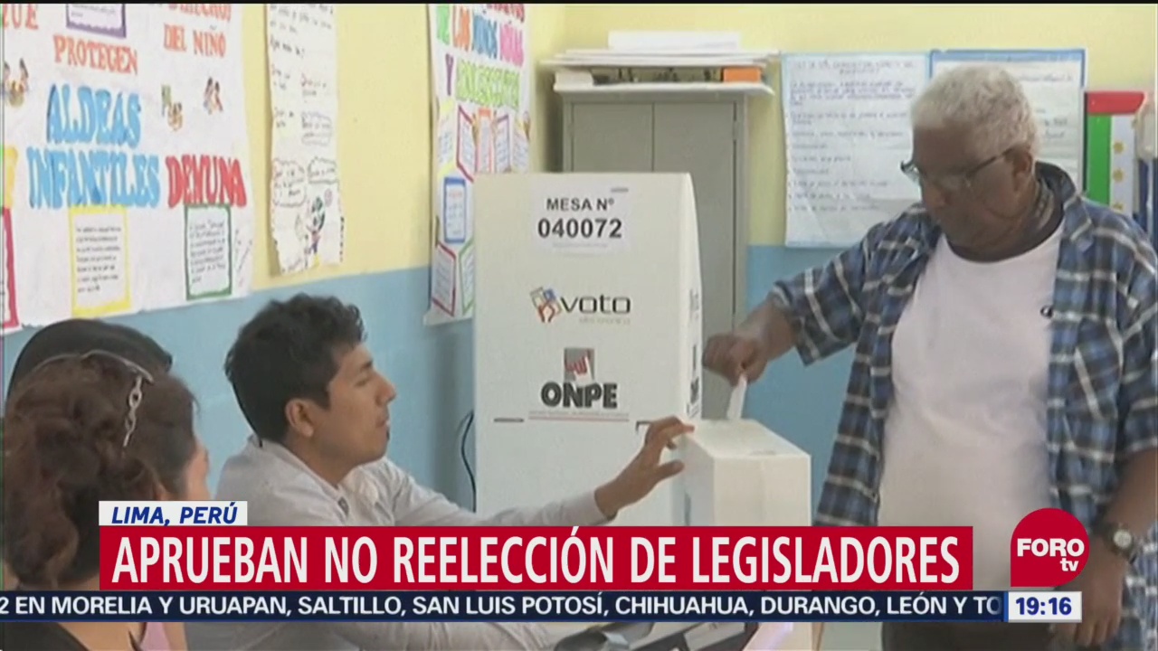 Aprueban no reelección de legisladores en Lima, Perú