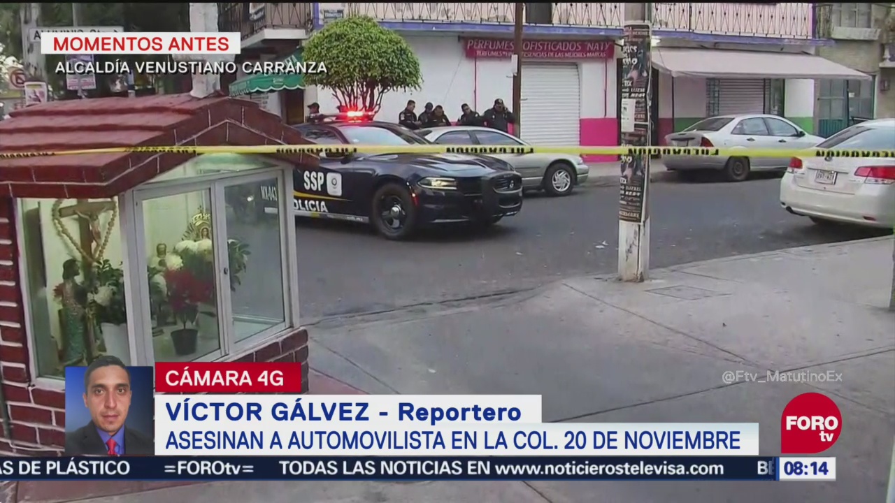 Asesinan a automovilista en la colonia 20 de Noviembre, CDMX