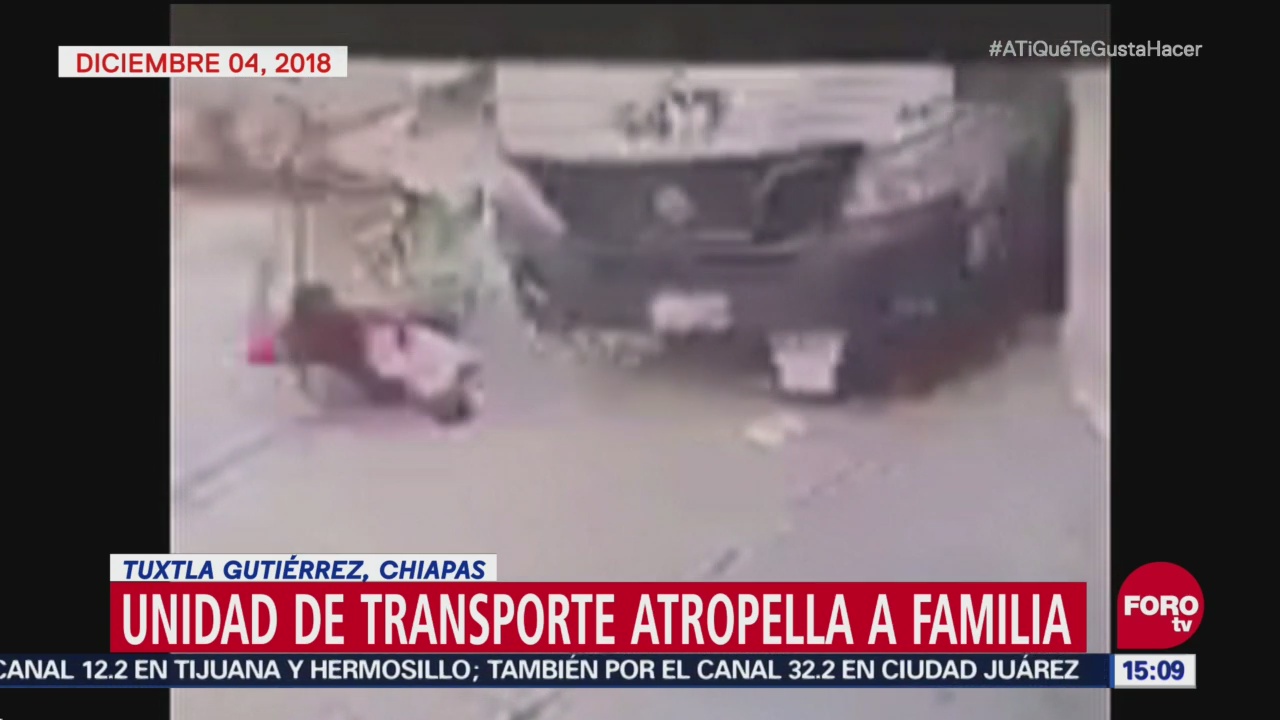 Atropellan a familia en Tuxtla Gutiérrez, Chiapas