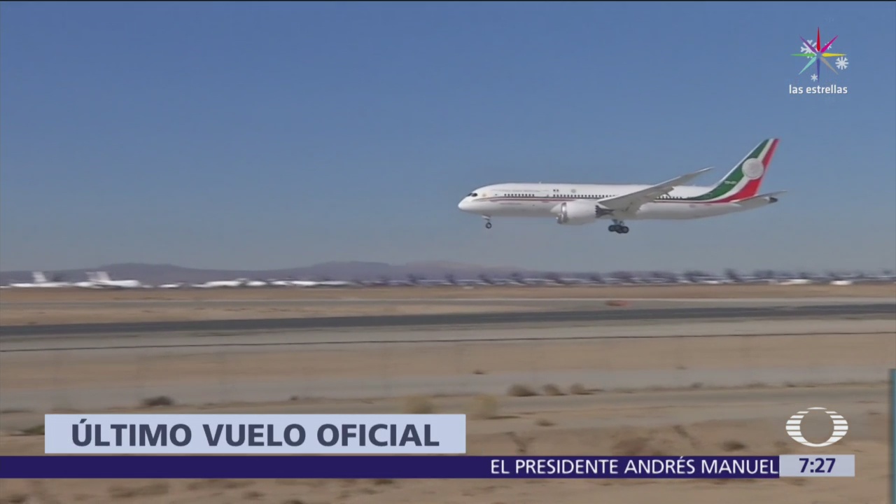 Avión presidencial mexicano ya está en California, donde será vendido