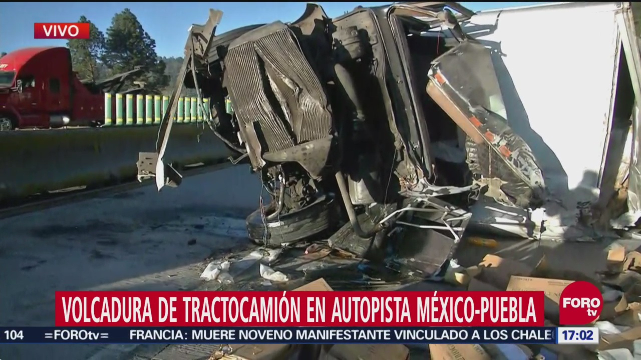 Caos vía por accidentes en autopista México-Puebla