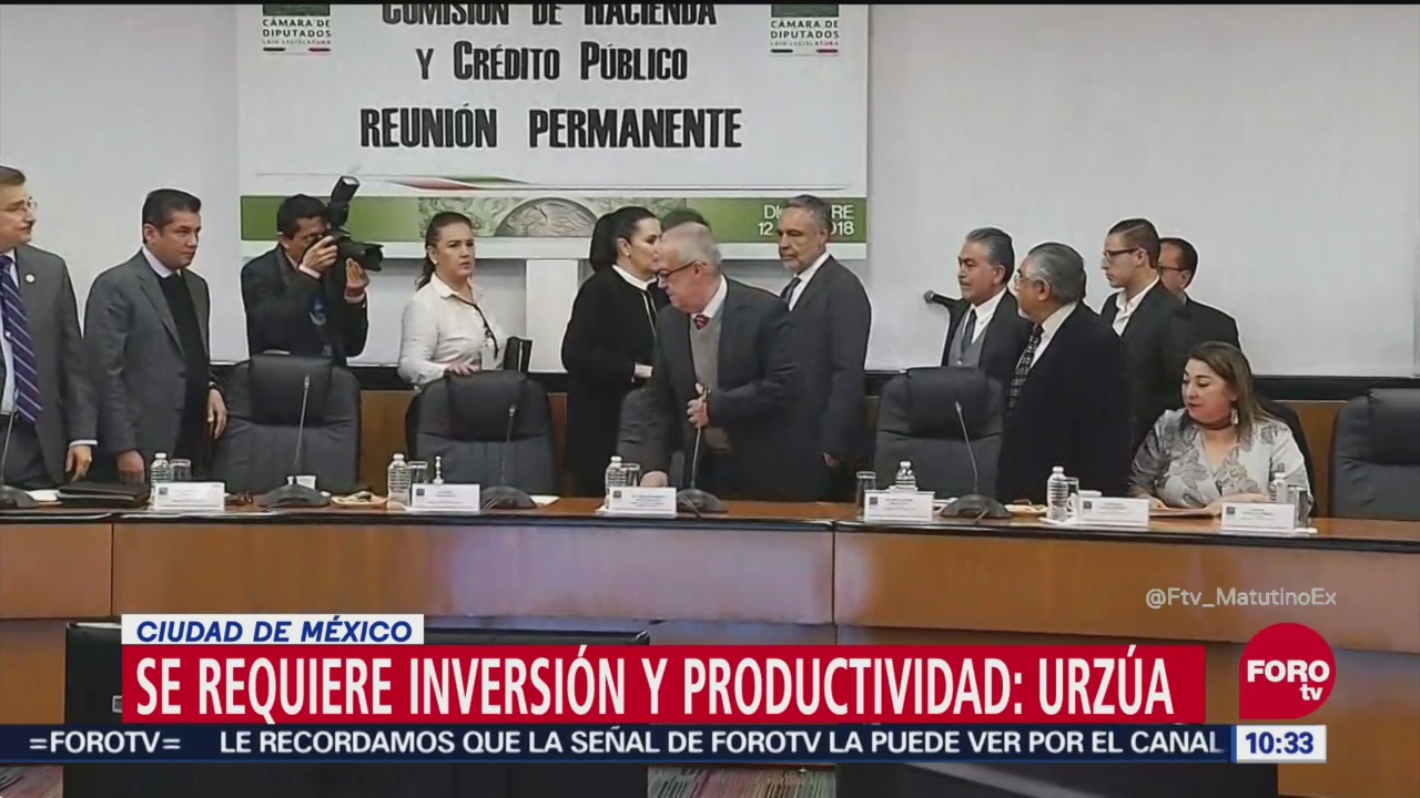 Carlos Urzúa comparece ante Comisión de Hacienda de Cámara de Diputados