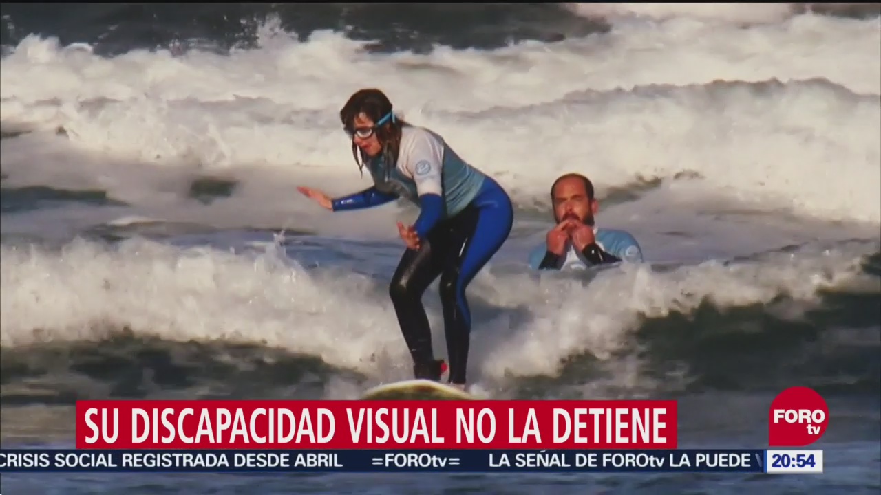 Carmen López Surfista Ciega Desea Competir Juegos Paralímpicos