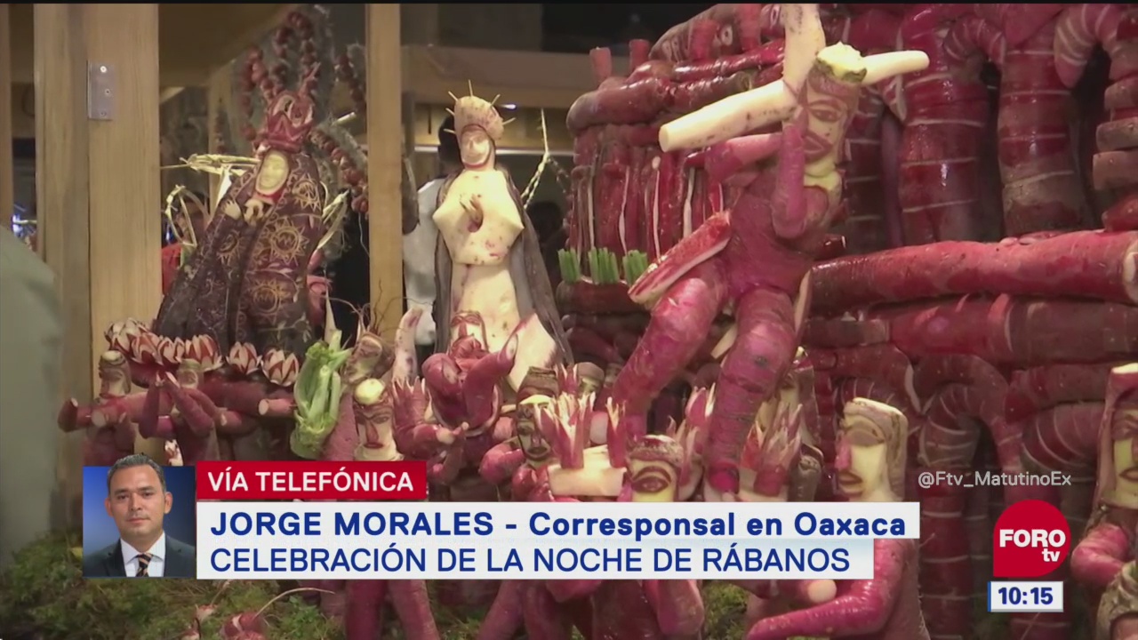 Celebran la Noche de Rabanos en Oaxaca