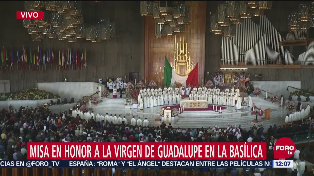 Celebran misa en Basílica de Guadalupe por morenita del Tepeyac