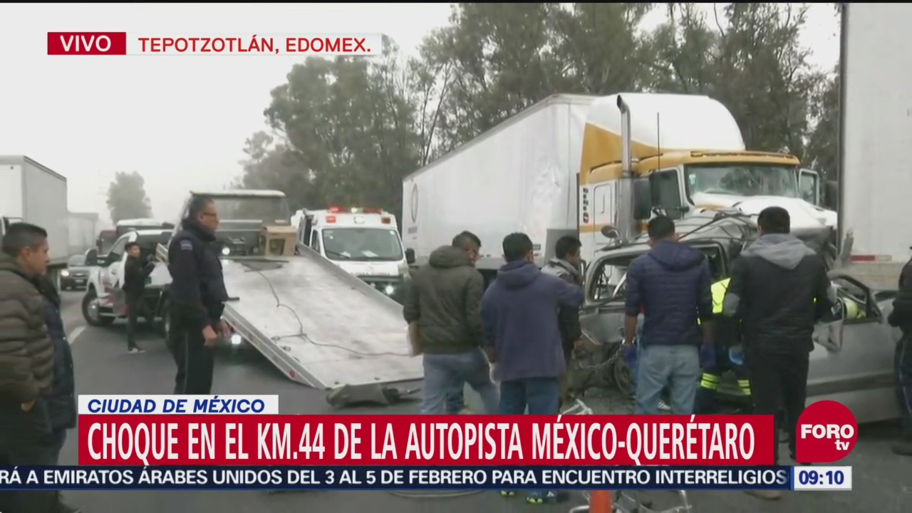 Choque deja un muerto en la autopista México-Querétaro