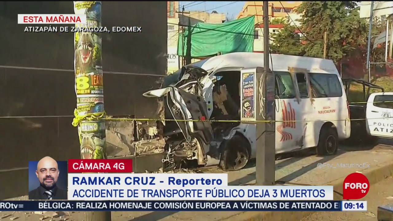 Choque en Atizapán de Zaragoza deja tres muertos y 10 heridos