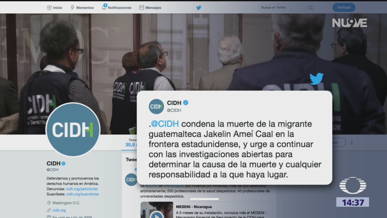 CIDH condena muerte de niña guatemalteca en EU