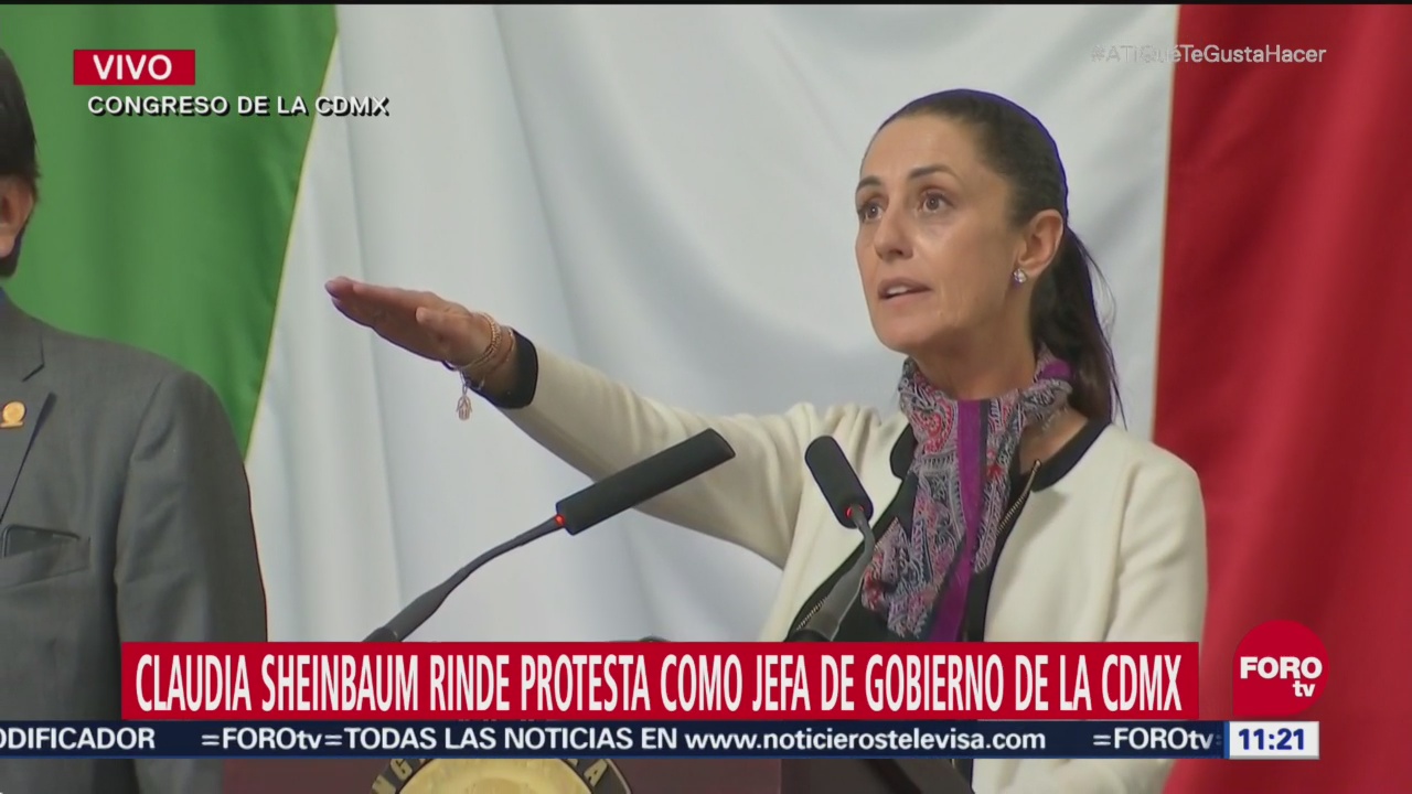 Claudia Sheinbaum rinde protesta como jefa de Gobierno de la Ciudad de México