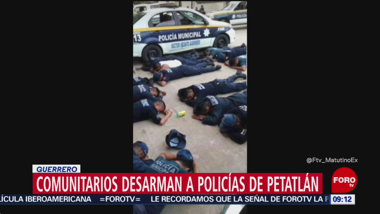 Comunitarios desarman a policías de Petatlán, en Guerrero