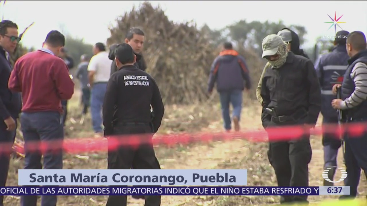 Continúa en resguardo zona donde cayó helicóptero en Puebla