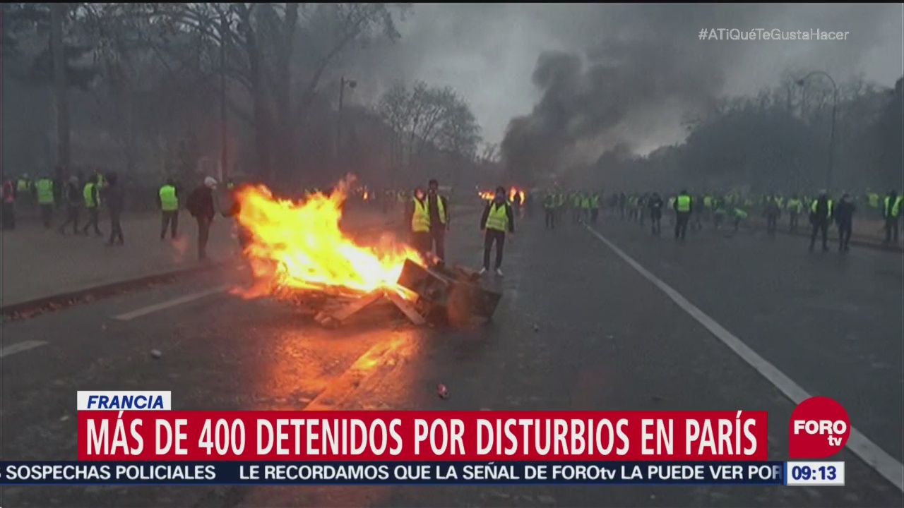 Disturbios en Francia dejan 400 detenidos