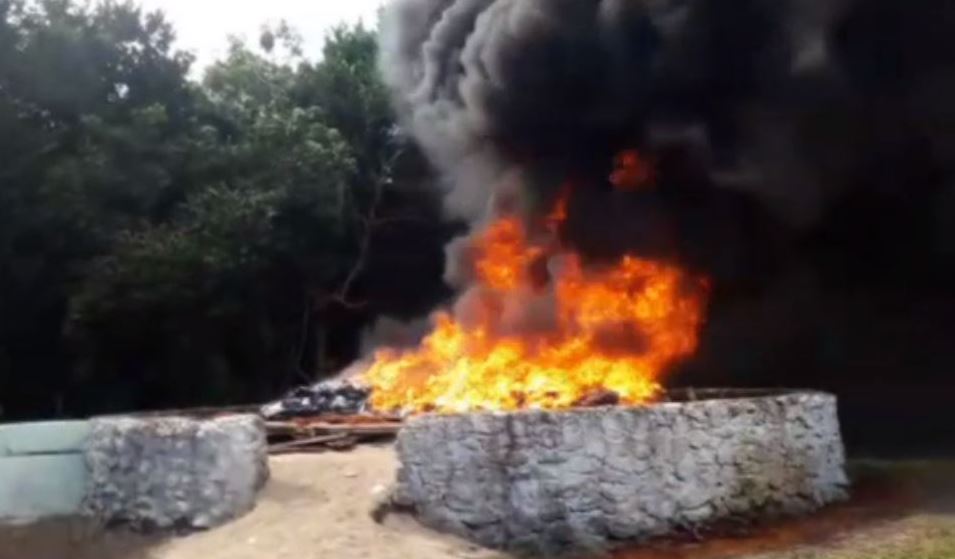 Sedena destruye una tonelada de cocaína en Quintana Roo