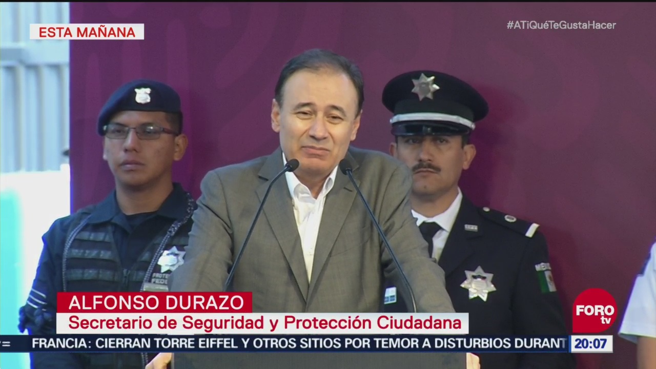 Durazo reconoce emergencia en seguridad en México