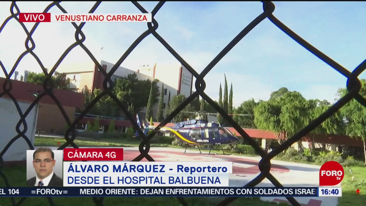 En helicóptero trasladan al Hospital Balbuena a hombre accidentado