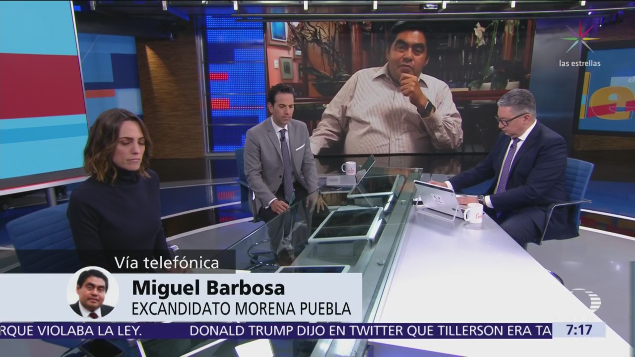 Estoy tranquilo y no voy a desestabilizar al estado de Puebla, dice Miguel Barbosa