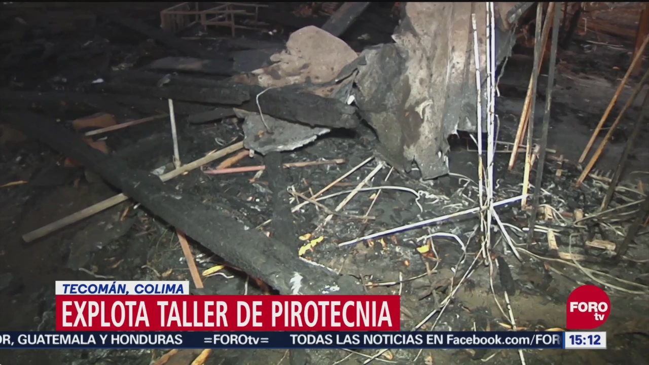 Explota Taller Pirotécnica en Tecomán Colima