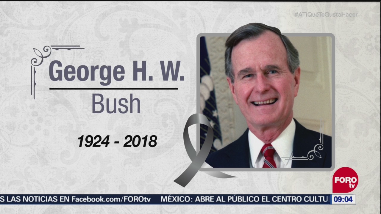 Expresan su admiración al expresidente George H. W. Bush