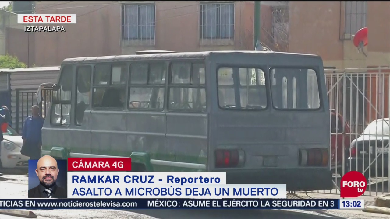 Fallece una persona tras asalto a microbús en Iztapalapa