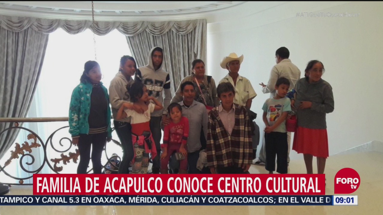 Familia de Acapulco conoce centro cultural ‘Los Pinos’