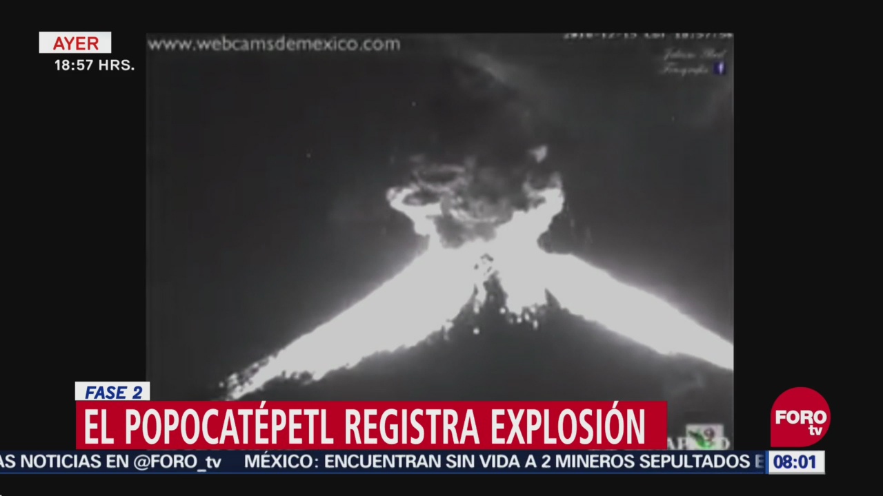 Fuerte Explosión Del Volcán Popocatépetl Mantiene En Alerta A Las Autoridades, Fuerte Explosión, Volcán Popocatépetl, Alerta, Puebla, Columna De Ceniza Y Gases