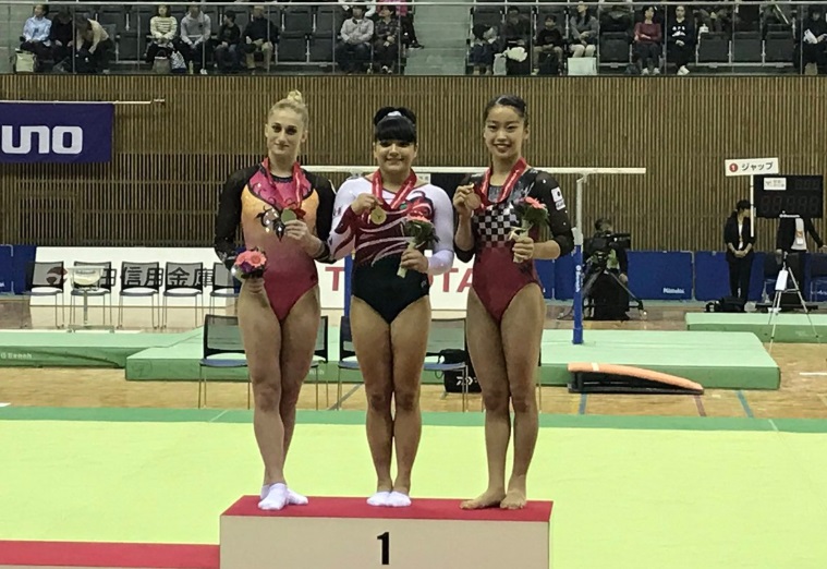 Gimnasta mexicana Alexa Moreno gana oro en Japón