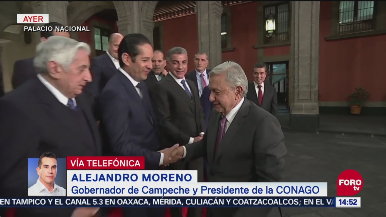 Gobernador de Campeche avanza acuerdos en tema de seguridad con AMLO