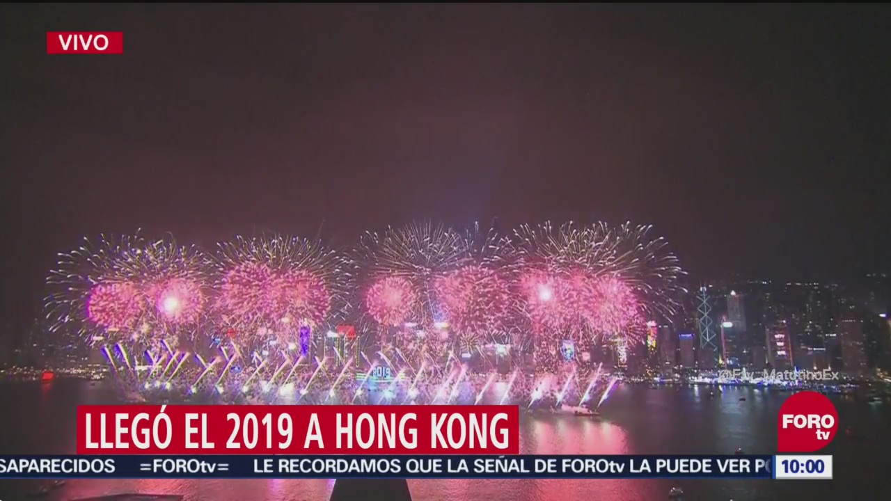 Hong Kong festeja inicio del 2019 y despide el 2018