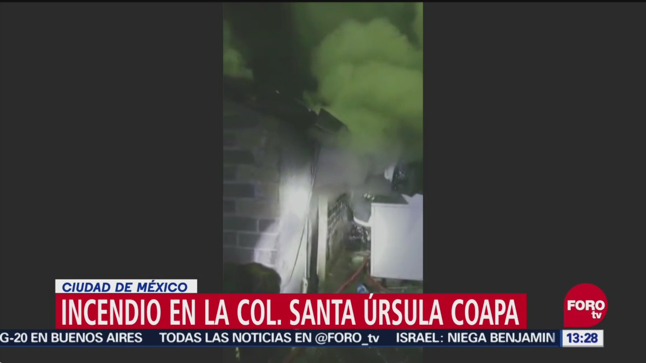 Incendio deja 2 intoxicados en Santa Úrsula Copa, CDMX